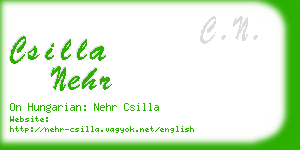 csilla nehr business card